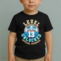 Level 13 Unlocked Video Game 13th Birthday Toddler T-Shirt thumb 2