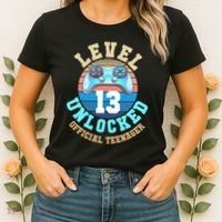 Level 13 Unlocked Video Game 13th Birthday Women's T-Shirt thumb 2