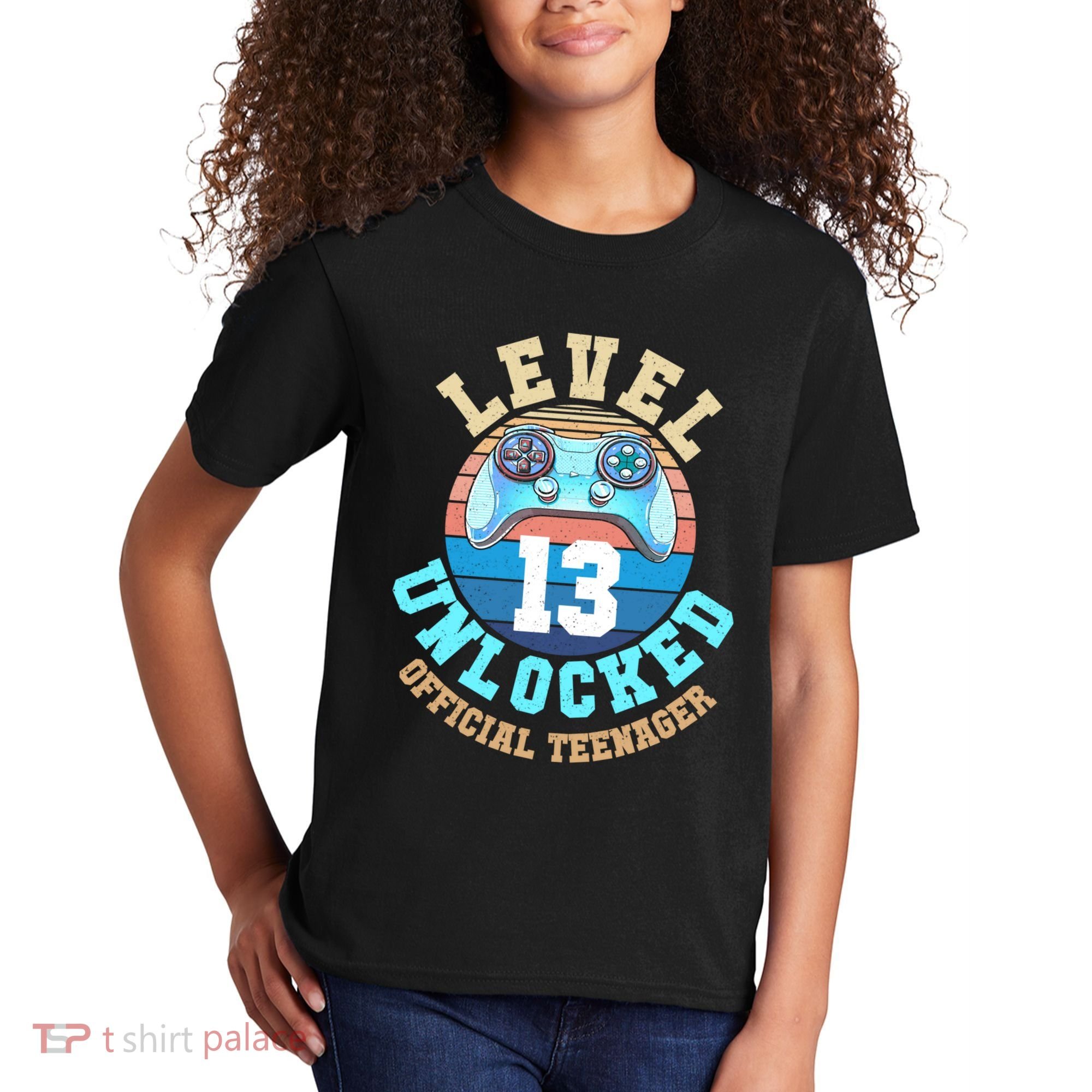 Level 13 Unlocked Video Game 13th Birthday Kids T-Shirt