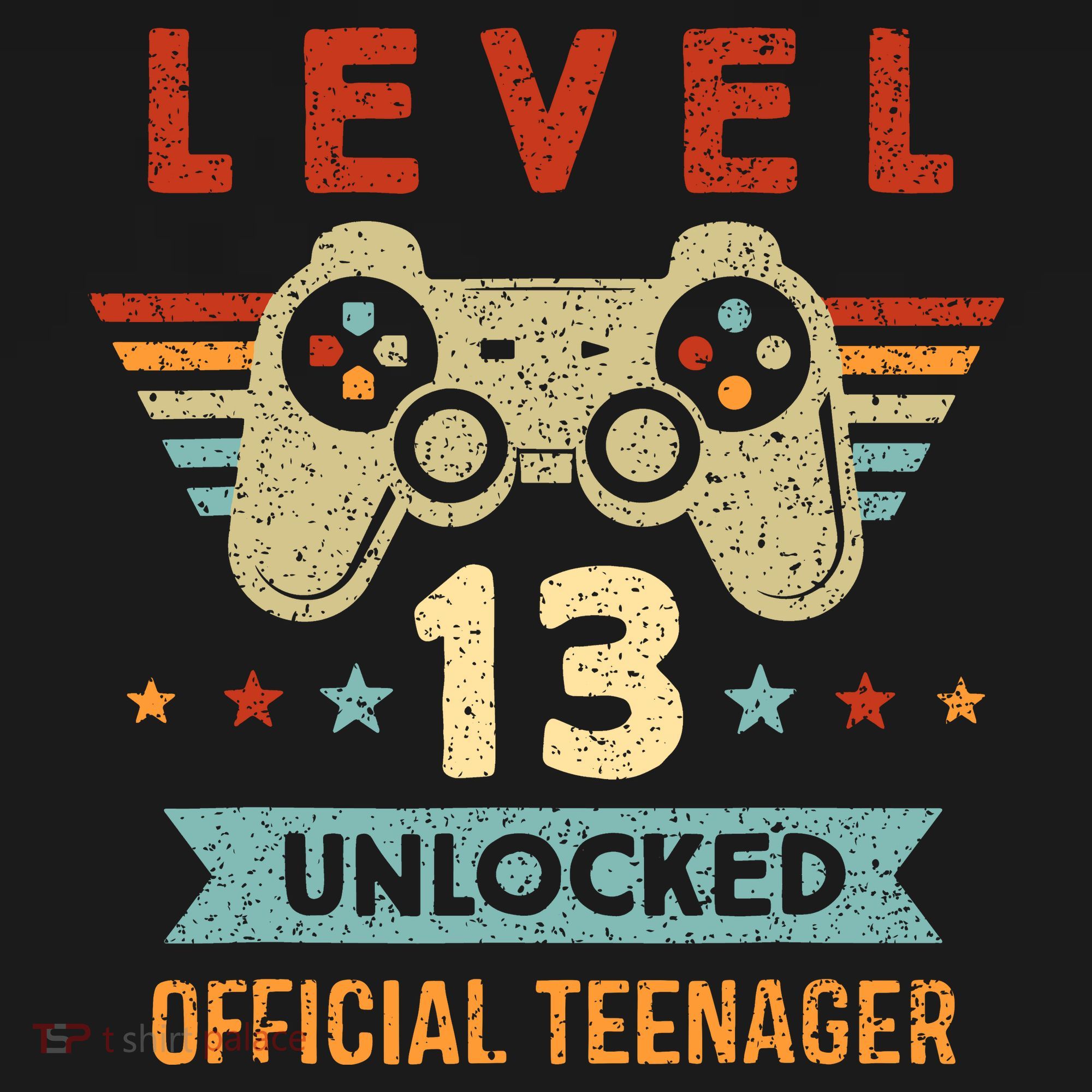 Level 13 Unlocked Teenager 13th Birthday Funny Gamer T-Shirt