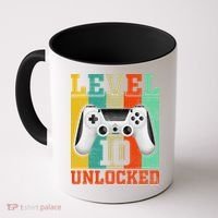 Level 10 Unlocked Birthday For 10 Years Old Gamer Bday Coffee Mug thumb 0