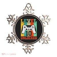 Level 10 Unlocked Birthday For 10 Years Old Gamer Bday Ornament thumb 0