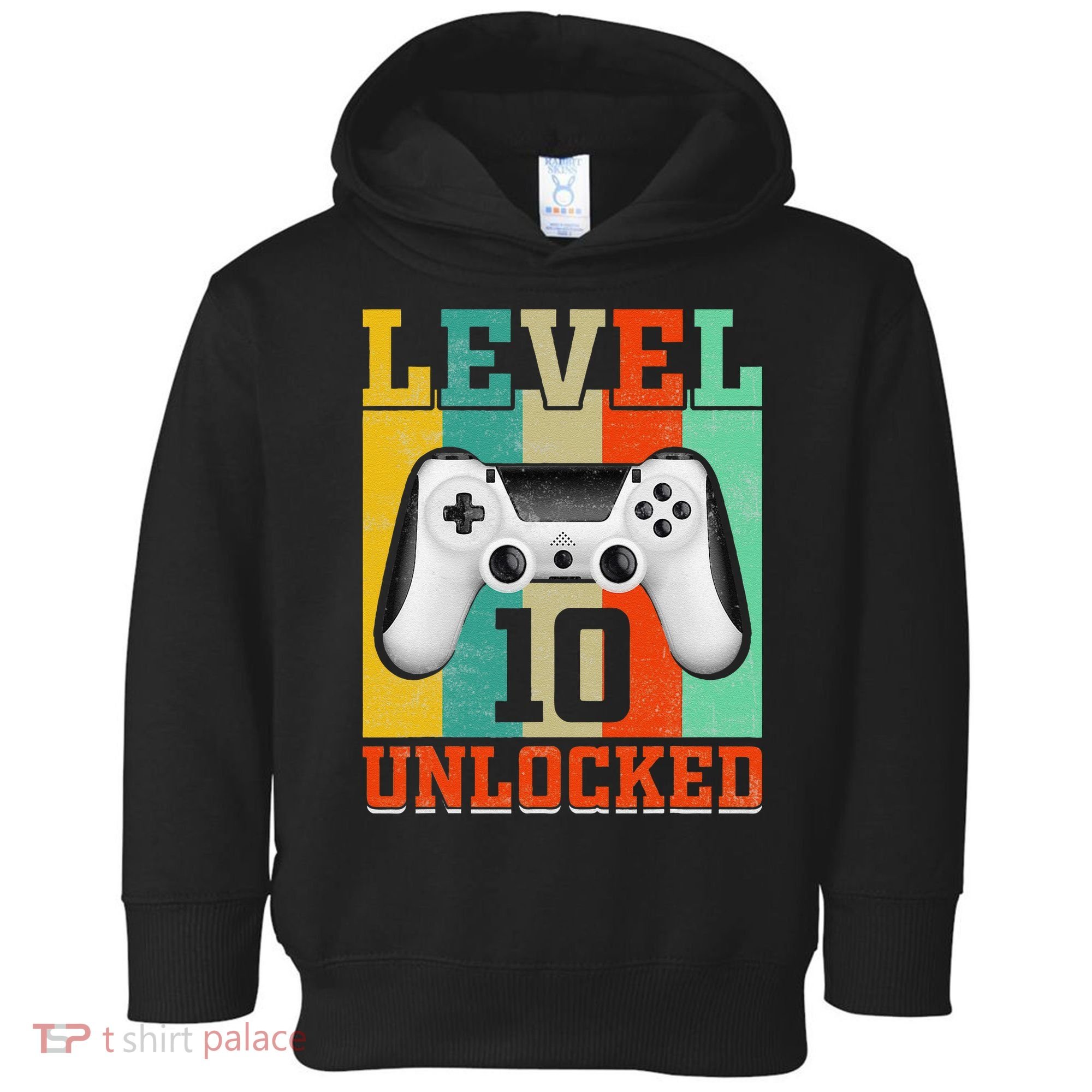 Level 10 Unlocked Birthday For 10 Years Old Gamer Bday Toddler Hoodie