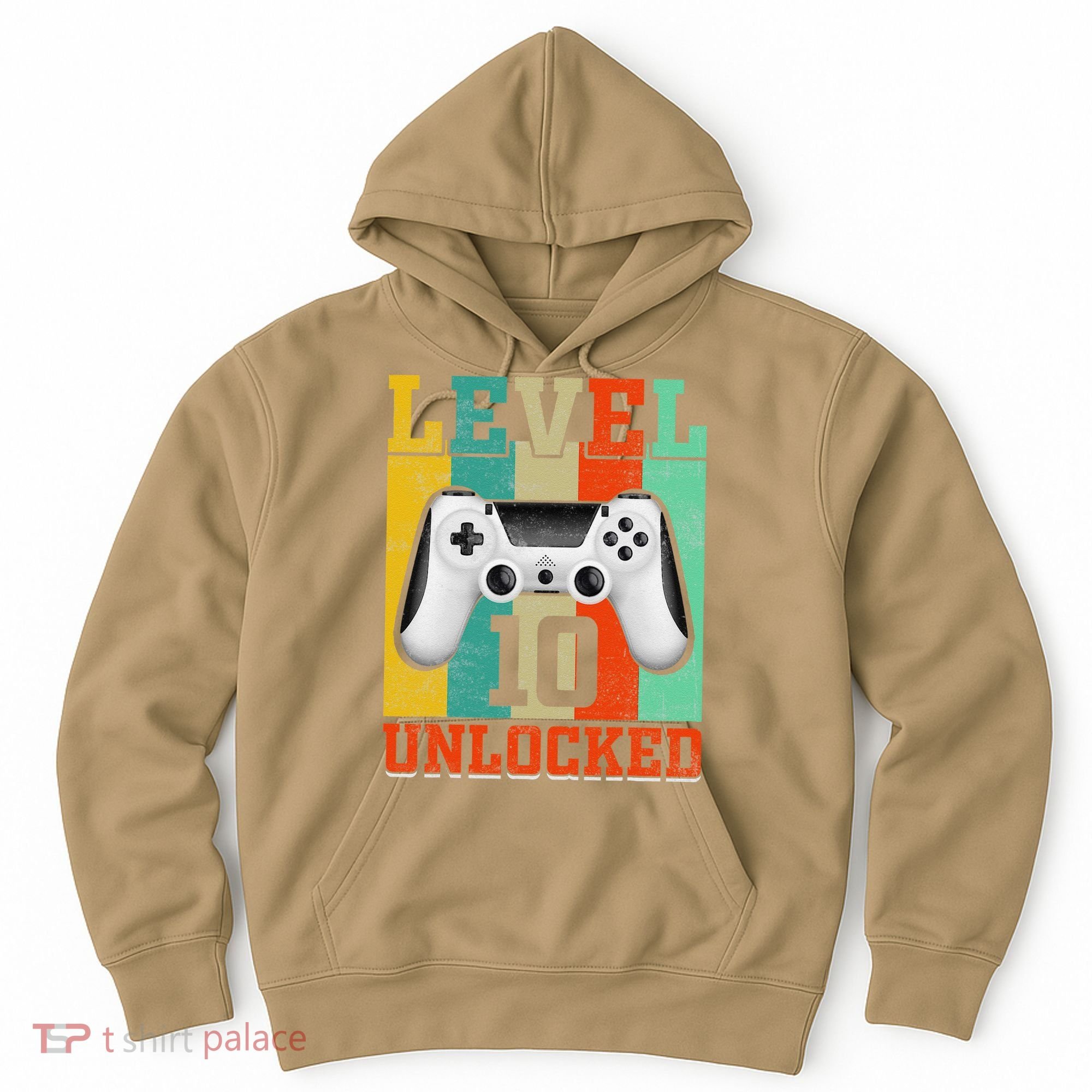 Level 10 Unlocked Birthday For 10 Years Old Gamer Bday Hoodie