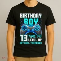 Level 13 Unlocked Video Game 13th Birthday Teenager T-Shirt thumb 3