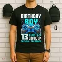 Level 13 Unlocked Video Game 13th Birthday Teenager T-Shirt thumb 6