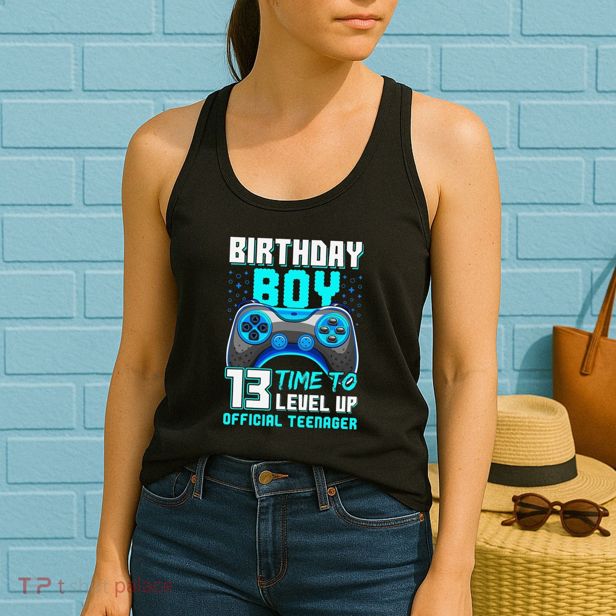 Level 13 Unlocked Video Game 13th Birthday Teenager Women's Tank Top