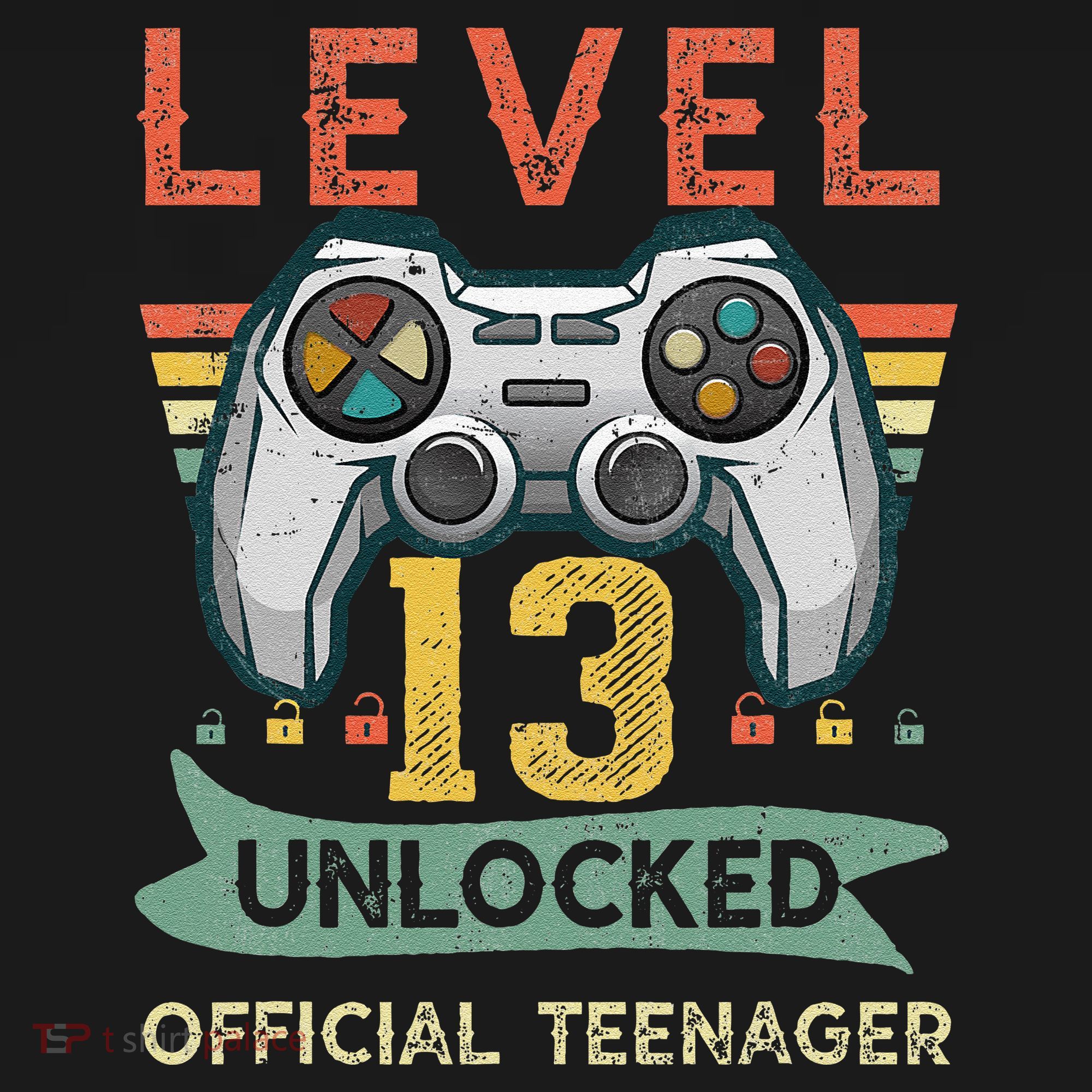 Level 13 Unlocked Officialnager 13th Birthday Gamer BDay Women's Hoodie