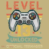 Level 13 Unlocked Officialnager 13th Birthday Gamer BDay Sweatshirt thumb 2
