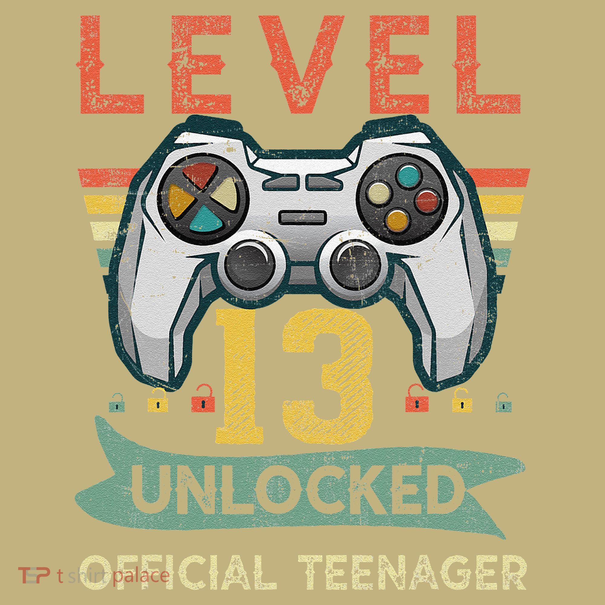 Level 13 Unlocked Officialnager 13th Birthday Gamer BDay Sweatshirt