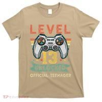 Level 13 Unlocked Officialnager 13th Birthday Gamer BDay T-Shirt thumb 0