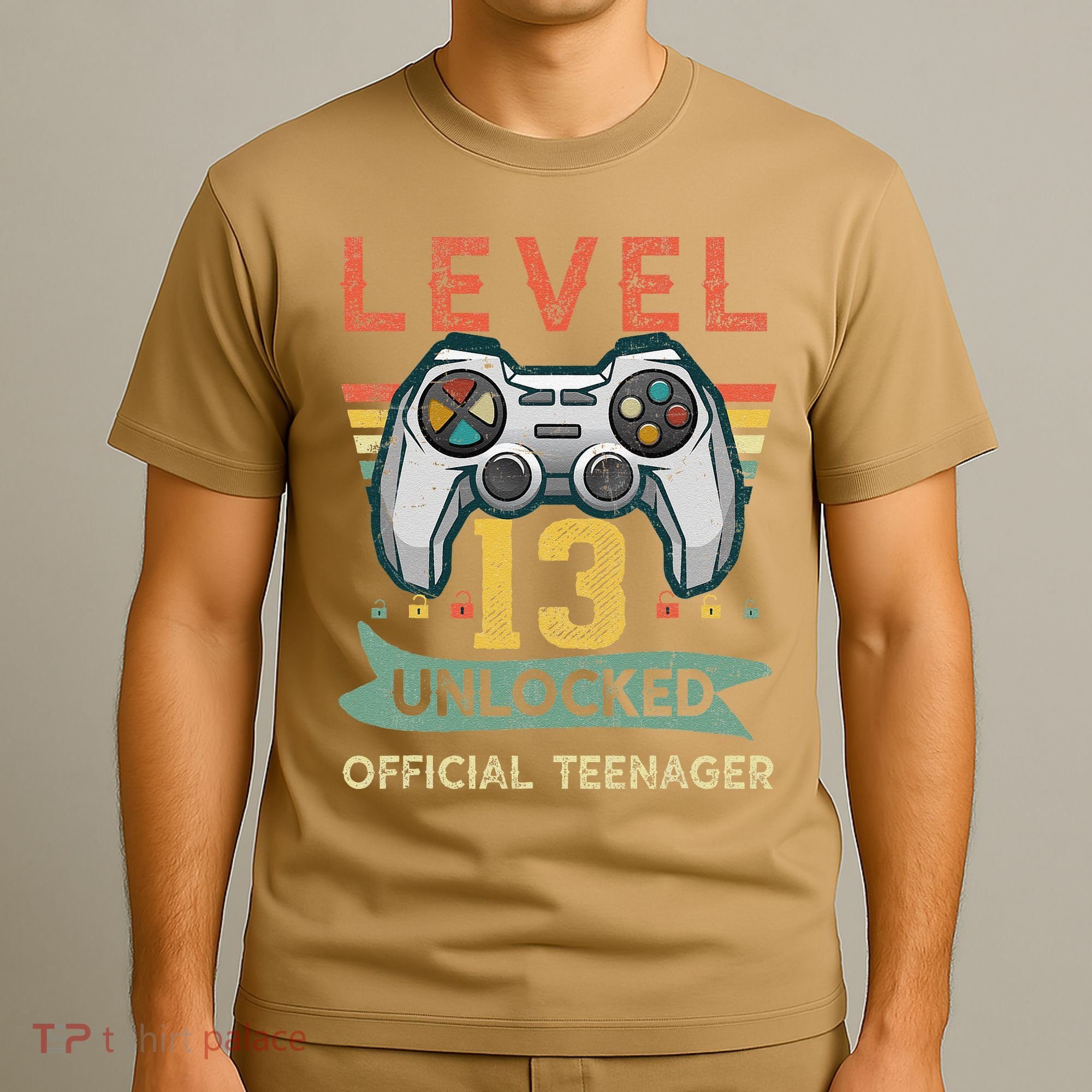 Level 13 Unlocked Officialnager 13th Birthday Gamer BDay T-Shirt