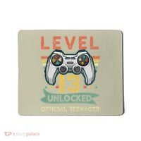 Level 13 Unlocked Officialnager 13th Birthday Gamer BDay Mousepad thumb 0