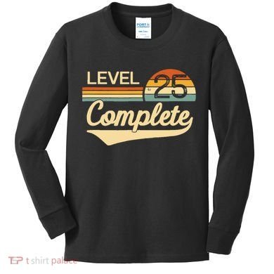 Level 25 Complete Wedding Anniversary Kids Long Sleeve Shirt