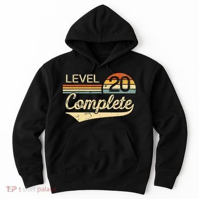Level 20 Complete Vintage 20th Wedding Anniversary Hoodie