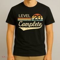 Level 20 Complete Vintage 20th Wedding Anniversary T-Shirt thumb 3