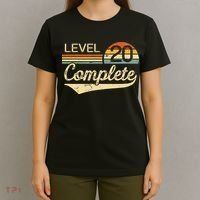 Level 20 Complete Vintage 20th Wedding Anniversary T-Shirt thumb 4