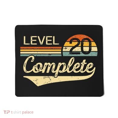 Level 20 Complete Vintage 20th Wedding Anniversary Mousepad