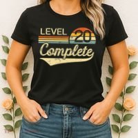 Level 20 Complete Vintage 20th Wedding Anniversary Women's T-Shirt thumb 2