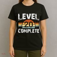 Level 20 Complete Vintage 20th Wedding Anniversary T-Shirt thumb 4