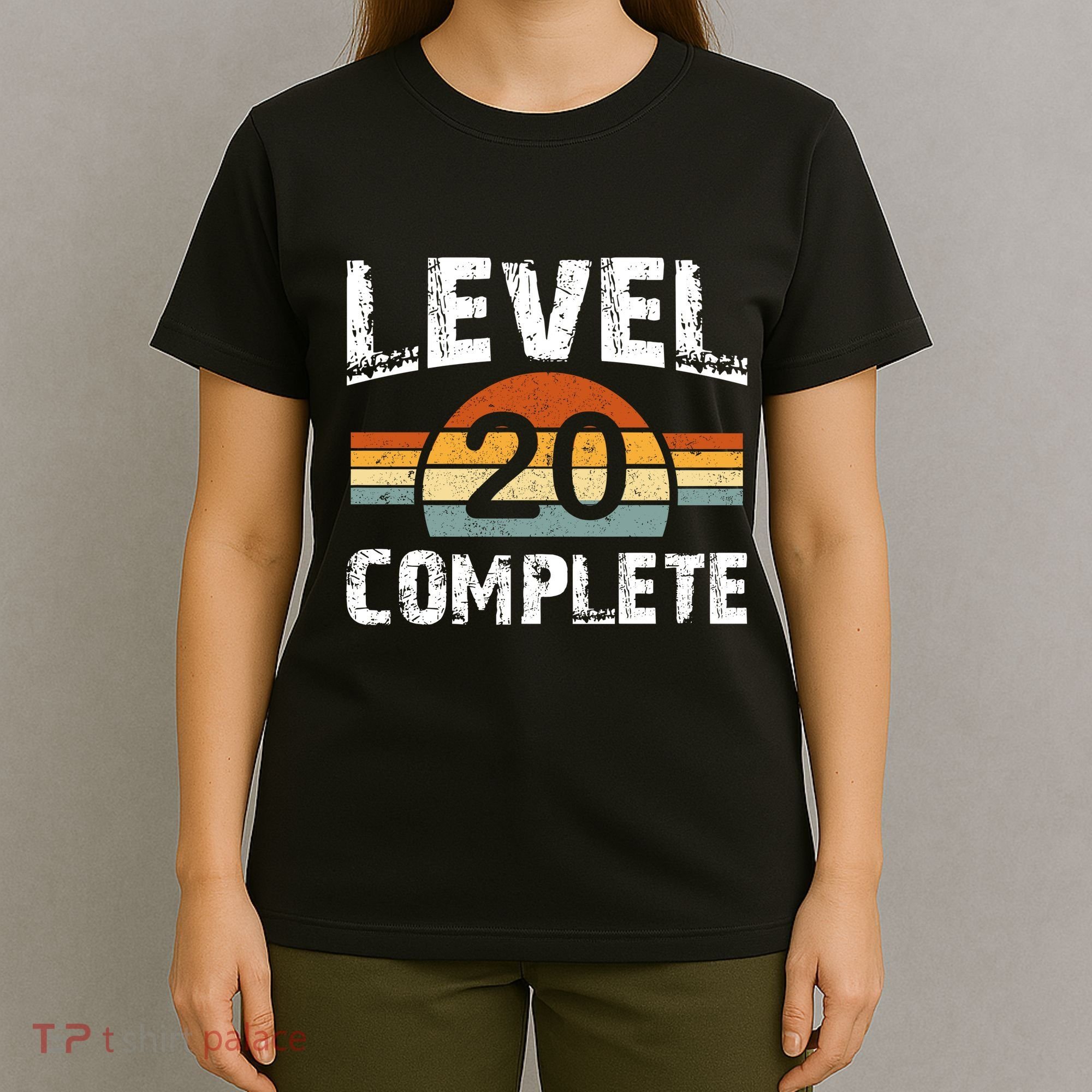 Level 20 Complete Vintage 20th Wedding Anniversary T-Shirt