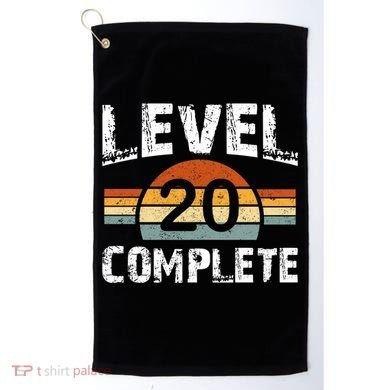 Level 20 Complete Vintage 20th Wedding Anniversary Golf Towel