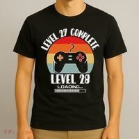 Level 27 Complete Level 28 Loading Vintage Birthday Video Game T-Shirt thumb 3
