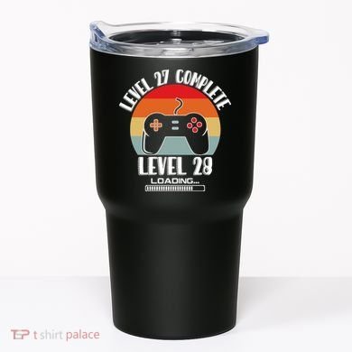 Level 27 Complete Level 28 Loading Vintage Birthday Video Game Tumbler