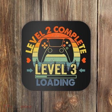 Level 2 Complete 2 Anniversary Gift 2nd Wedding Anniversary Coaster