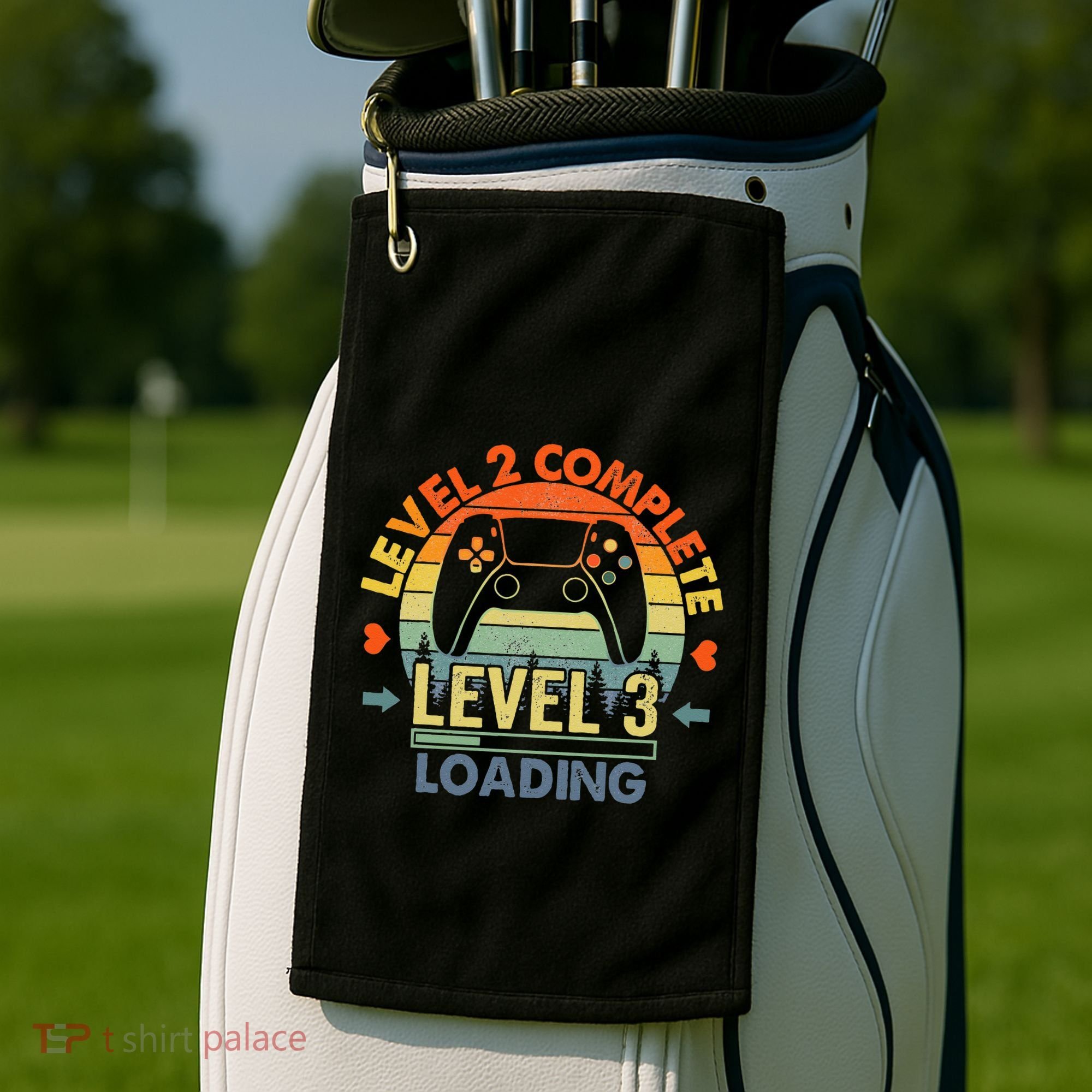 Level 2 Complete 2 Anniversary Gift 2nd Wedding Anniversary Golf Towel