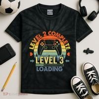 Level 2 Complete 2 Anniversary Gift 2nd Wedding Anniversary Kids Tie-Dye T-Shirt thumb 2