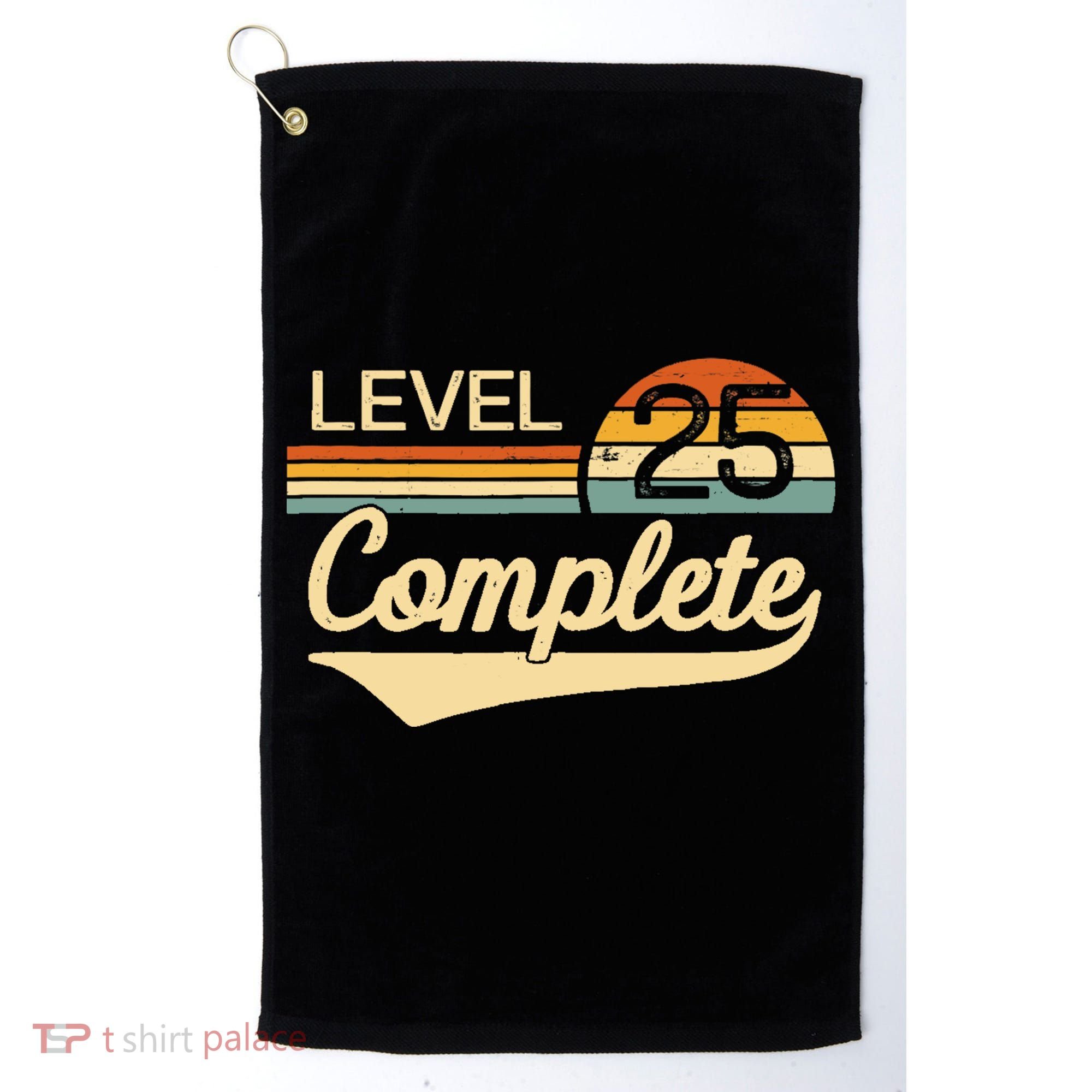 Level 25 Complete Gift 25 Year Wedding Anniversary Gift Him Her Gift Golf Towel