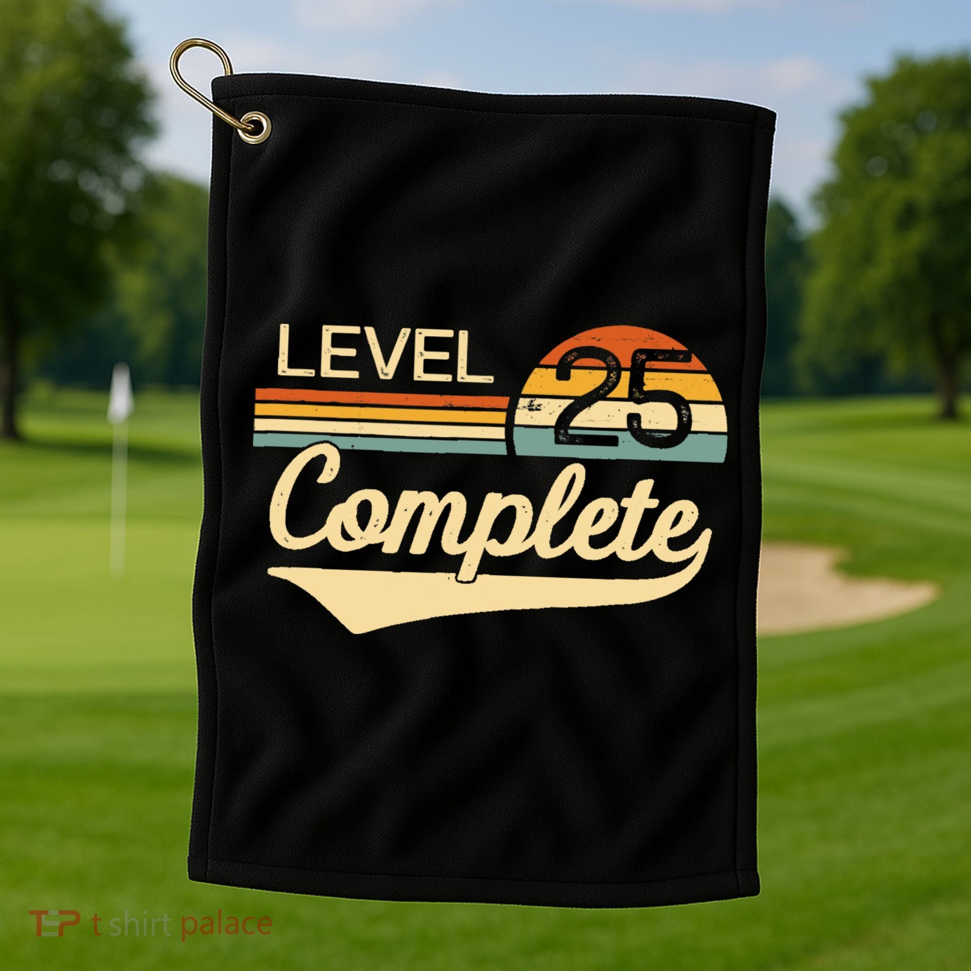 Level 25 Complete Gift 25 Year Wedding Anniversary Gift Him Her Gift Golf Towel
