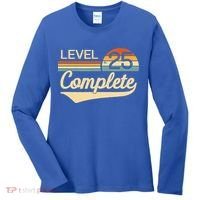 Level 25 Complete Gift 25 Year Wedding Anniversary Gift Him Her Gift Women's Long Sleeve Shirt thumb 0