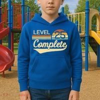 Level 25 Complete Gift 25 Year Wedding Anniversary Gift Him Her Gift Kids Hoodie thumb 2