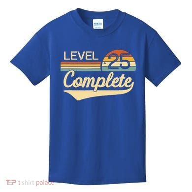 Level 25 Complete Gift 25 Year Wedding Anniversary Gift Him Her Gift Kids T-Shirt