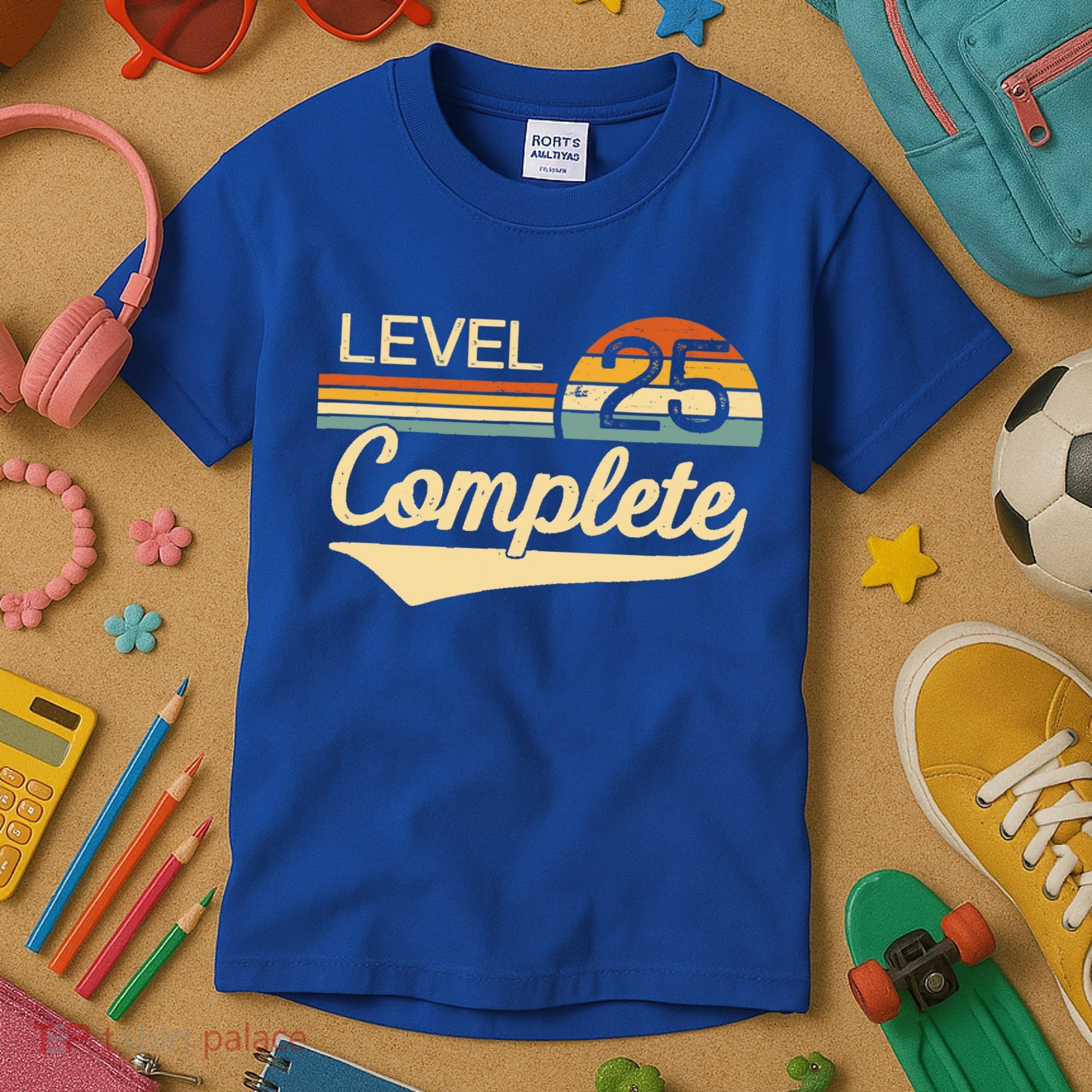 Level 25 Complete Gift 25 Year Wedding Anniversary Gift Him Her Gift Kids T-Shirt