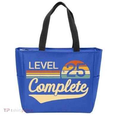 Level 25 Complete Gift 25 Year Wedding Anniversary Gift Him Her Gift Tote Bag