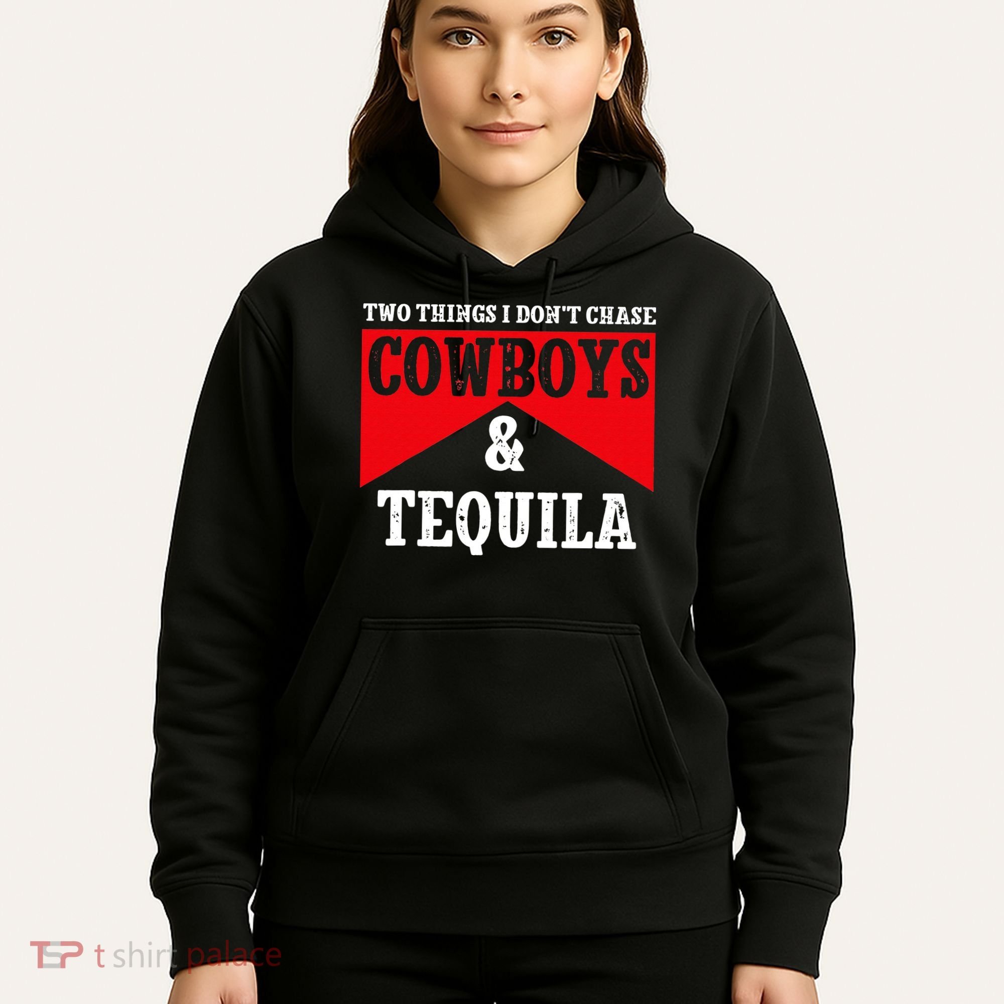 Leopard 2 Things I Don't Chase Cowboys & Tequila Western Hoodie