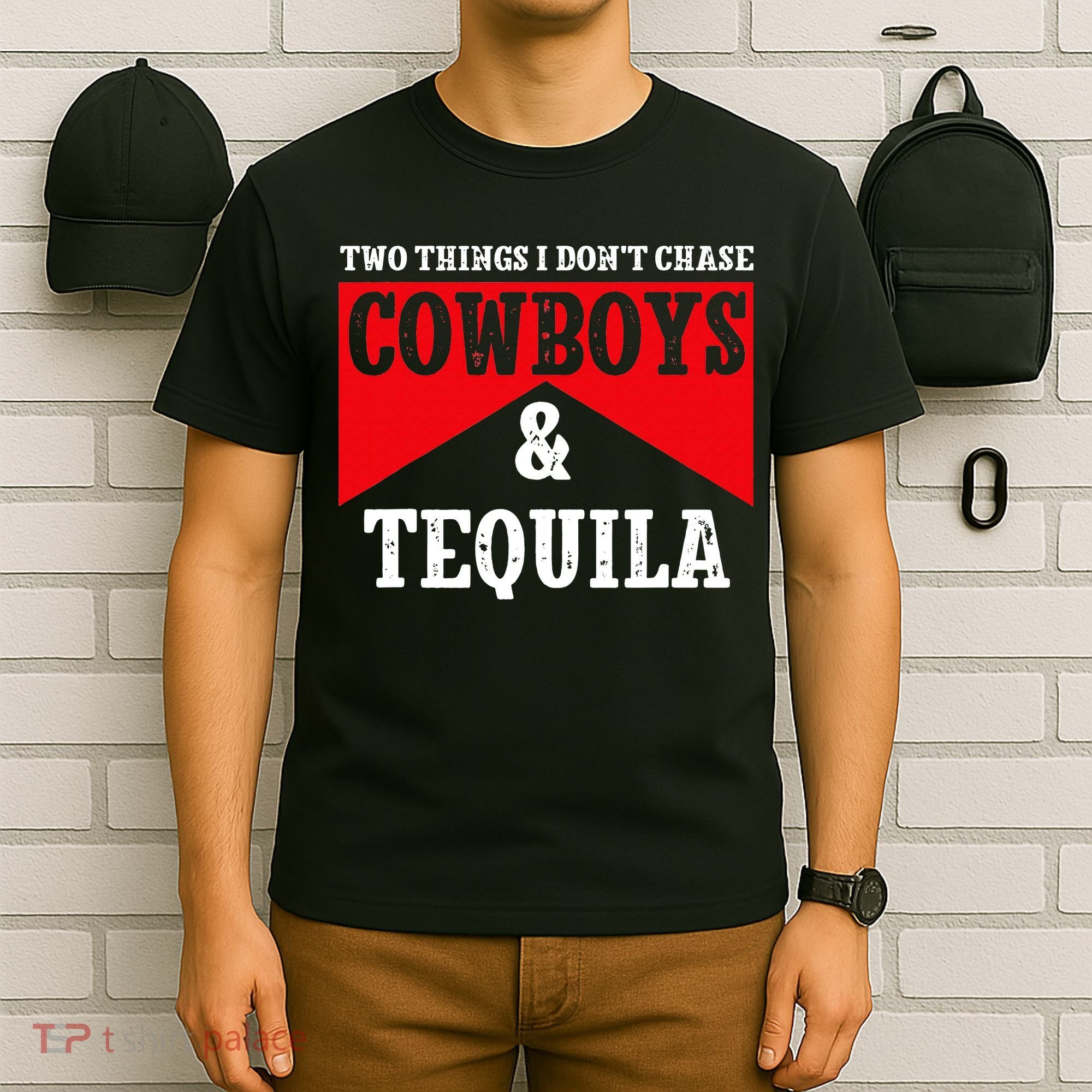 Leopard 2 Things I Don't Chase Cowboys & Tequila Western T-Shirt