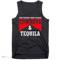 Leopard 2 Things I Don't Chase Cowboys & Tequila Western Tank Top thumb 0