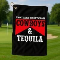 Leopard 2 Things I Don't Chase Cowboys & Tequila Western Golf Towel thumb 1
