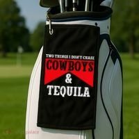 Leopard 2 Things I Don't Chase Cowboys & Tequila Western Golf Towel thumb 2