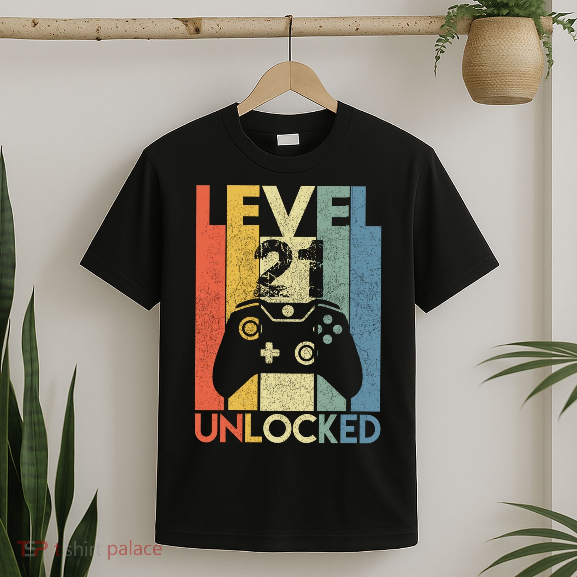 Level 21 Unlocked Awesome Video Game 21 Birthday Gift T-Shirt