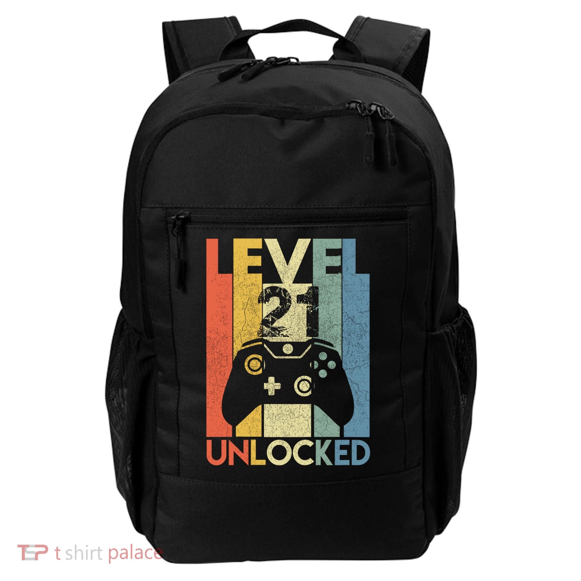 Level 21 Unlocked Awesome Video Game 21 Birthday Gift Backpack