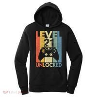 Level 21 Unlocked Awesome Video Game 21 Birthday Gift Women's Hoodie thumb 0