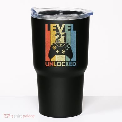 Level 21 Unlocked Awesome Video Game 21 Birthday Gift Tumbler