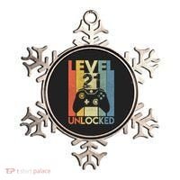 Level 21 Unlocked Awesome Video Game 21 Birthday Gift Ornament thumb 0