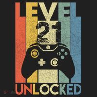 Level 21 Unlocked Awesome Video Game 21 Birthday Gift Hat thumb 2