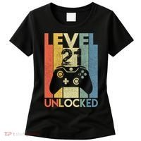 Level 21 Unlocked Awesome Video Game 21 Birthday Gift Women's T-Shirt thumb 0